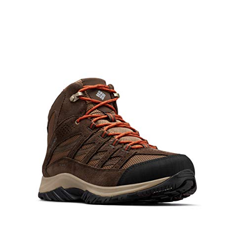 Columbia Men's Crestwood Mid Waterproof Hiking Boot Shoe, Dark Brown/Dark Adobe, 11.5