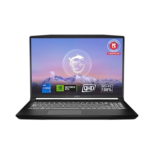 MSI Creator M16 16' 60Hz QHD+ Content Creation Laptop: 13th Gen Intel Core i7, RTX 4060, 32GB DDR5, 1TB NVMe SSD, 180-Degree Lay-Flat, USB 3.2 Type C, HDMI, Win 11 Home: Black B13VF-453US