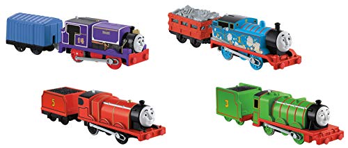 Thomas & Friends Motorized Toy Trains Really Useful Engine Pack, Set of 4 Character Vehicles for Preschool Pretend Play Kids Ages 3+ Years