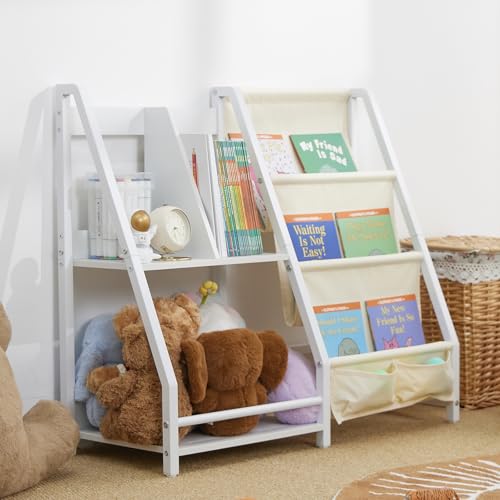 TROOPVILLE Kids Bookshelf and Toy Storage,Bookshelf for Kids Room,Montessori Bookshelf, Bookcase for Kids Room, Kids Book Shelf Organizer for Kids Rooms,Childrens Bookshelf