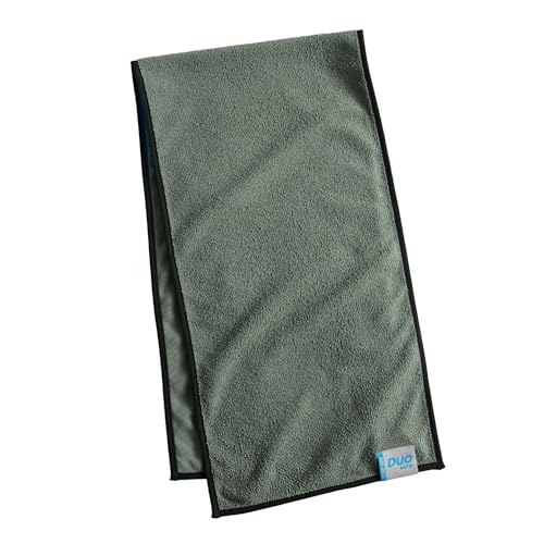 MISSION Dual Action Cooling & Drying Towel, Bronze Green/Black - Cools Up to 6 Hours - Moisture & Sweat Absorbent - UPF 50 Sun Protection - Machine Washable