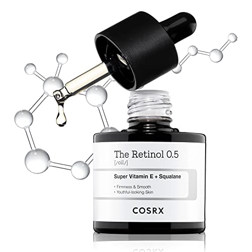 COSRX Retinol 0.5 Oil, Anti-aging Serum with 0.5% Retinoid Treatment for Face, Reduce Wrinkles, Fine Lines, & Signs of Aging, For Day & Night, Not Tested on Animals, Korean Skin Care