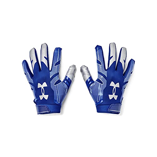 Under Armour Men's F8 Football Gloves , (400) / Royal / Metallic Silver , Medium