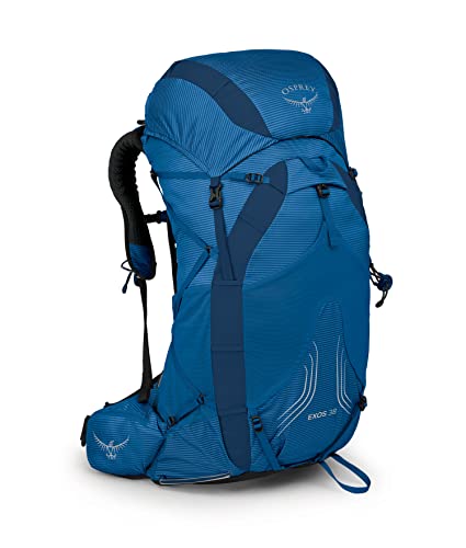 Osprey Exos 38L Men's Ultralight Backpacking Backpack, Blue Ribbon, L/XL