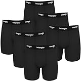 Wrangler - Ranger Mens Cooling Boxer Briefs - Dry Cool Cotton Men's Boxer Briefs 6 Pack Black/Black/Black