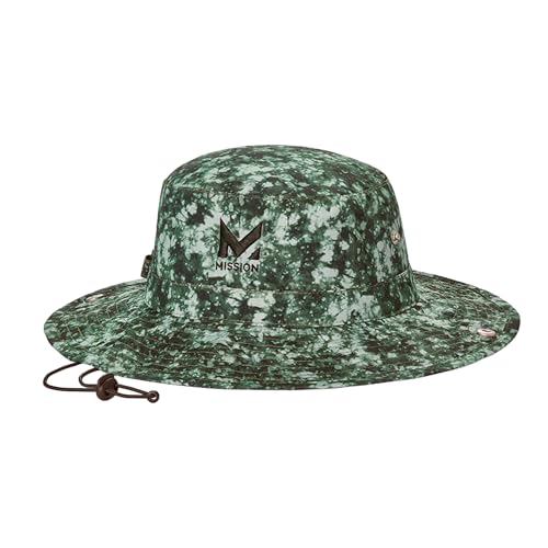 MISSION Cooling Bucket Hat, Ash Ice Green Bay - Unisex Wide-Brim Hat for Men & Women - Lightweight, Foldable & Durable - Cools Up to 2 Hours - UPF 50 Sun Protection - Machine Washable