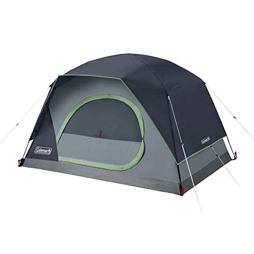 Coleman Skydome Camping Tent, 2/4/6/8 Person Family Dome Tent with 5 Minute Setup, Strong Frame can Withstand 35MPH Winds, Roomy Interior with Extra Storage Included