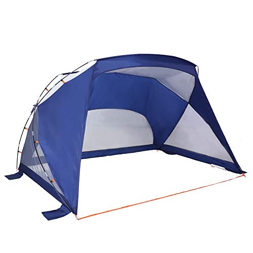 ALPHA CAMP XL Sun Shade Shelter Beach Tent for 3-4 Person, 9x6 FT Portable Compact Sport Shelter Extra Large Outdoor Canopy, Navy Blue