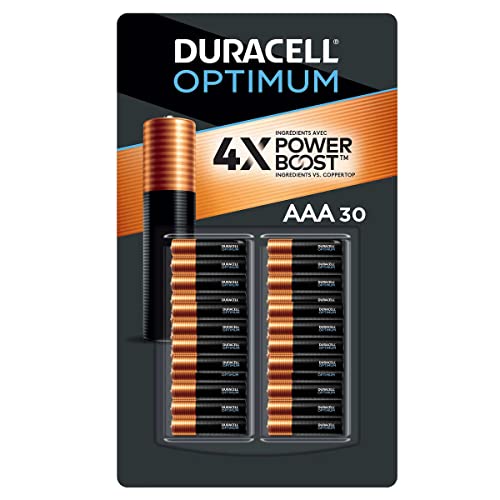 Duracell Optimum AAA Batteries with 4X Power Boost Ingredients, 30 Count