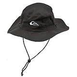 Quiksilver Men's Bushmaster Sun Protection Floppy Visor Bucket Hat, Black, XXL