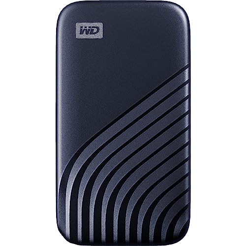 WD 2TB My Passport SSD Portable External Solid State Drive, Blue, Sturdy and Blazing Fast, Password Protection with Hardware Encryption - WDBAGF0020BBL-WESN