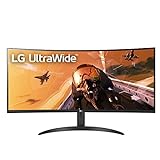 LG 34WP60C-B 34-Inch 21:9 Curved UltraWide QHD (3440x1440) VA Display with sRGB 99% Color Gamut and HDR 10, AMD FreeSync Premium and 3-Side Virtually Borderless Screen Curved QHD Tilt,Black