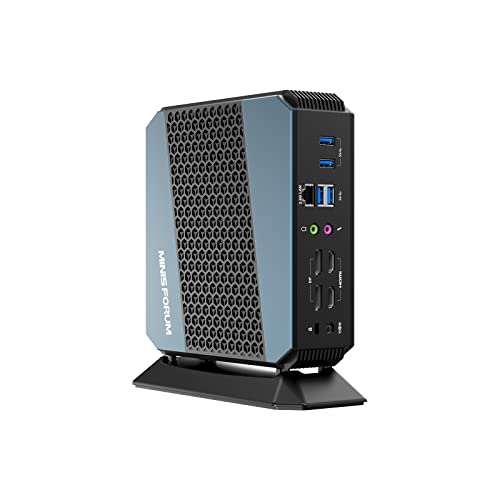 MINISFORUM EliteMini HX90 Mini PC AMD Ryzen 9 5900HX Desktop Computer, DDR4 32GB+512GB SSD, 2.5Gbps LAN, 2X HDMI & 2X DP 4K@60Hz Outputs, 2X HDD Slot, 5X USB, AMD Radeon Graphics Tower PC