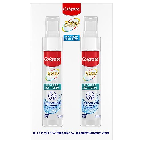 Colgate Total Mouth Spray, Mint Mouthwash Spray, 1 Ounce Bottles, 2 Pack