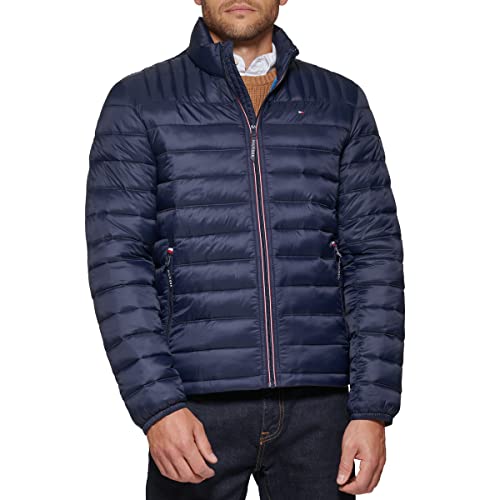 Tommy Hilfiger Men's Water Resistant Ultra Loft Down Alternative Puffer Jacket, Midnight, Medium