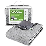 BARMY Weighted Lap Blanket (48'x24', 6lbs) Weighted Lap Pad with Removable Cover for Adults, Teens and Kids, Cotton Inner Blanket, Weighted Throw Blanket - Cool Gray