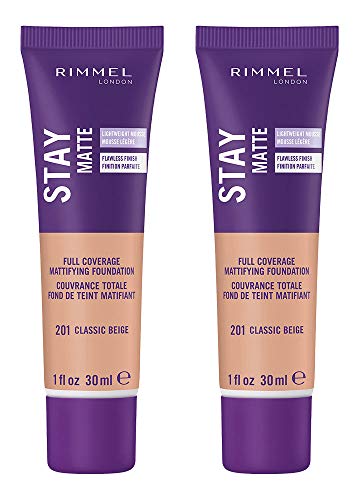 Rimmel Stay Matte Liquid Foundation, Classic Beige, 1 Fl Oz, 2 Count (Pack of 1)