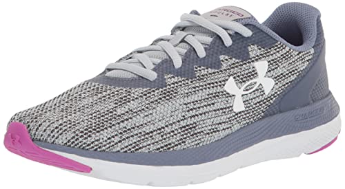 Under Armour Women's Charged Impulse 2 Knit, (109) Mod Gray/Aurora Purple/White, 7.5