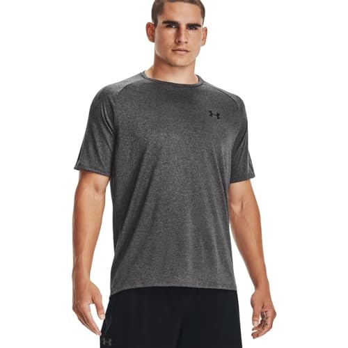 Under Armour Men's Tech 2.0 Short-Sleeve T-Shirt , Carbon Heather (090)/Black, Large