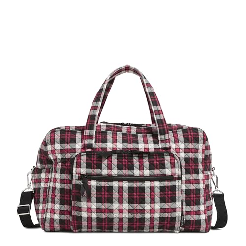 Vera Bradley Women's Cotton Weekender Travel Bag, Fireplace Plaid, One Size