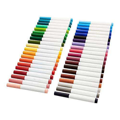 Amazon Basics Broad Line 40 Colors Washable Markers, Pack of 40, Multicolored