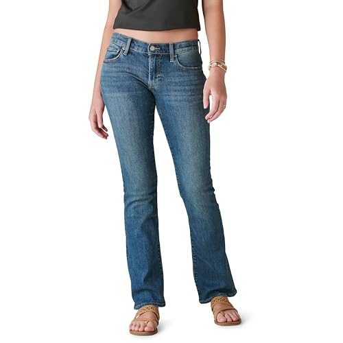 Lucky Brand Women's Mid Rise Sweet Bootcut Jean, Ocean Road, 25 x30