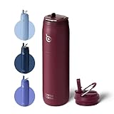 BOTTLE BOTTLE Stainless Steel Water Bottle with Straw and Lid, 32 oz Vacuum Insulated Water Bottle, Stay Cold for 24 Hrs, Hot for 12 Hrs, Leak-Proof Wide Mouth Sports Water Bottles red