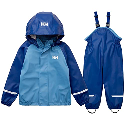 Helly Hansen Kids New Bergen PU Rainset, 606 Deep Fjord, 1