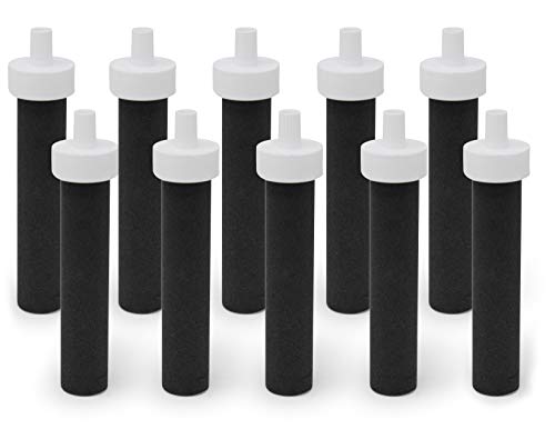 Fette Filter Replacement Filters for Brita Water Bottles – BPA Free Water Filters Compatible with Brita Hard-Sided Bottles & Sport Sided Bottles – Compare to Part #BB06. (Pack of 10)