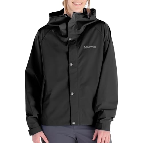 MARMOT Women's Cascade Waterproof Rain Jacket, Black, Large