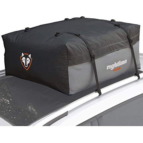 Rightline Gear Sport Jr Waterproof Rooftop Cargo Carrier for Top of Vehicle, Attaches With or Without Roof Rack, 9 Cubic Feet, Black