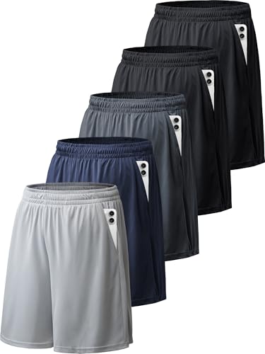 BALENNZ Athletic Shorts for Men with Pockets and Elastic Waistband Quick Dry Activewear