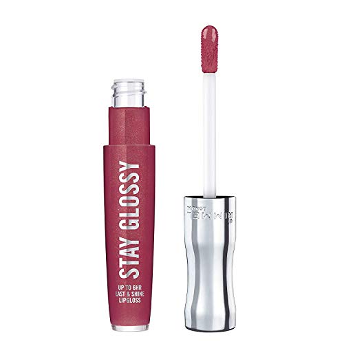 Rimmel Stay Glossy 6 Hour Lip Gloss, Captivate Me, 0.18 Fl Oz , 2 Count (Pack of 1)