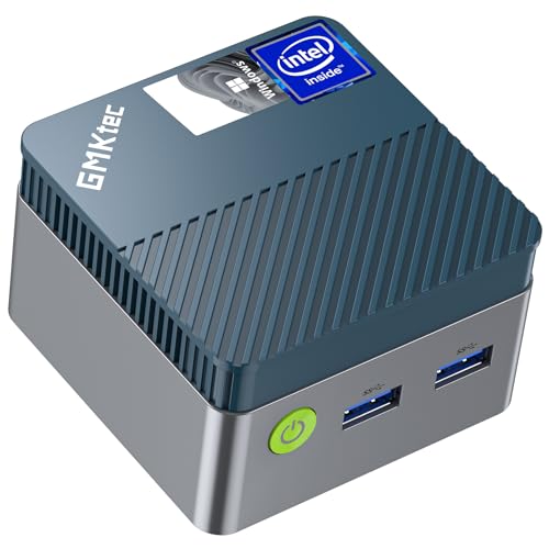 GMKtec Mini PC NucBox G5, Intel 12th Gen Alder Lake N97 (up to 3.6GHz), 12GB RAM 256GB M.2 SSD, Home, Business, Office Mini Computer with Windows 11 Pro, 4K UHD Dual HDIMI, RJ45