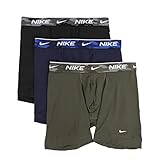 Nike Men`s Everyday Cotton Stretch Boxer Briefs 3 Pack (Large, Olive(KE1107)/N_G)