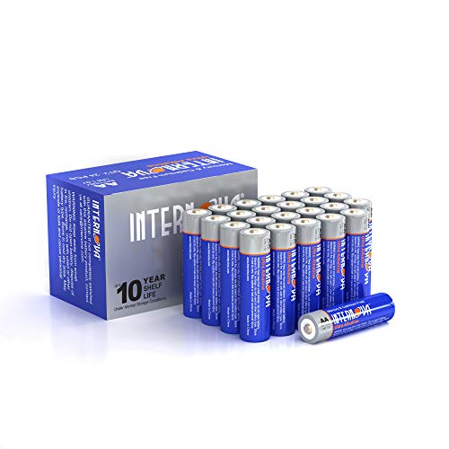 INTERNOVA® AA Batteries 24 Pack+, LR6 1.5V Cell High Performance Alkaline Batteries, Easy to Open Double A 24 Count Pack