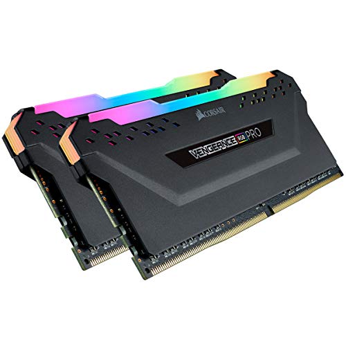 CORSAIR VENGEANCE RGB PRO DDR4 RAM 64GB (2x32GB) 3600MHz CL18-22-22-42 1.35V Intel AMD Desktop Computer Memory - Black (CMW64GX4M2D3600C18)