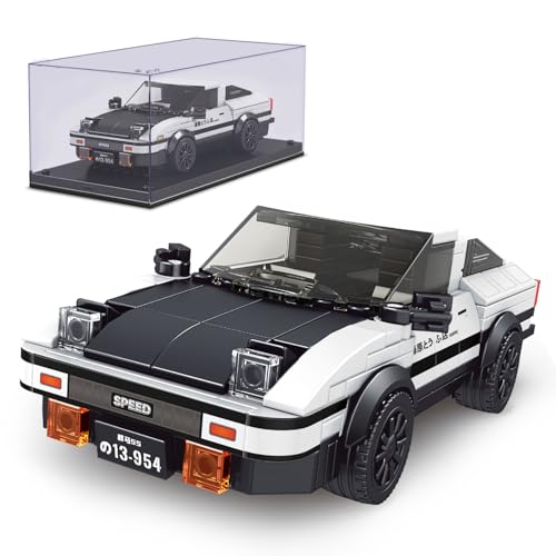 Mould King AE86 Initial D Car Models Building Sets with Display Case, 27013 Collectible Model Car Kits Race Car Building Blocks, Speed Champion Car Building Kits for Adults Kids 8+(399 PCS)