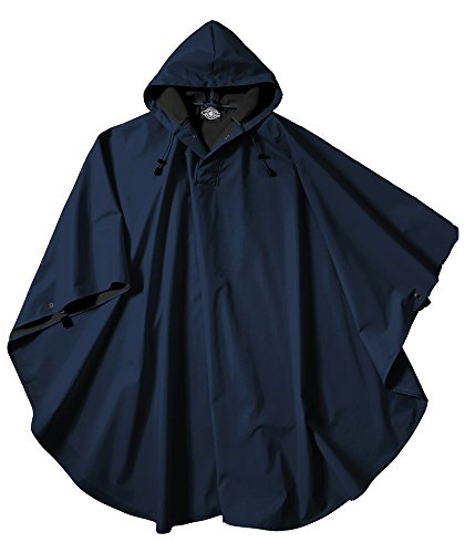 Charles River Apparel Mens Pacific Rain Poncho, Navy