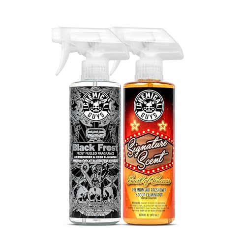 Chemical Guys AIR_302 Black Frost Scent and Signature Scent Combo Pack, Great for Cars, Trucks, SUVs, RVs, Home, Office & More (2-16 Fl Oz Items)