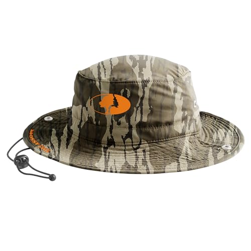 MISSION Mossy Oak Bucket Hat, Bottomland - Unisex Wide-Brim Hat for Men & Women - Lightweight, Foldable & Durable - Cools Up to 2 Hours - UPF 50 Sun Protection - Machine Washable