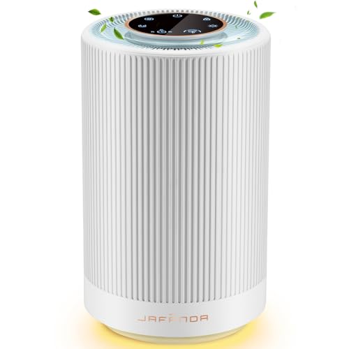 Jafanda Air Purifiers for Home bedroom,H13 True HEPA Coverage 450 sqft,23 dB Air cleaner with Brushless Motor,Effectively Remove Pollen Dust and Odor to Prevent Seasonal Air Diseases,Night Light