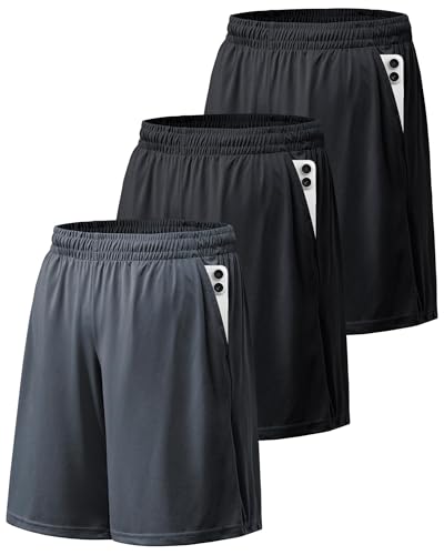 BALENNZ Athletic Shorts for Men with Pockets and Elastic Waistband Quick Dry Activewear