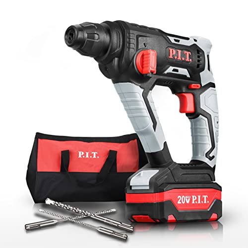 P.I.T. 20V Brush Cordless 1/2 in. SDS-PLUS Type Rotary Hammer Drill with 3000mAh Battery