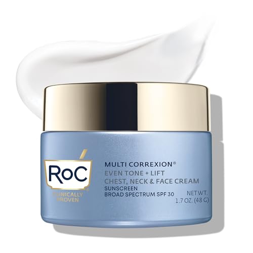 RoC Multi Correxion 5 in 1 Chest Neck Face Anti-Aging Moisturizer with SPF 30, Neck Firming Cream, 1.7 Ounce