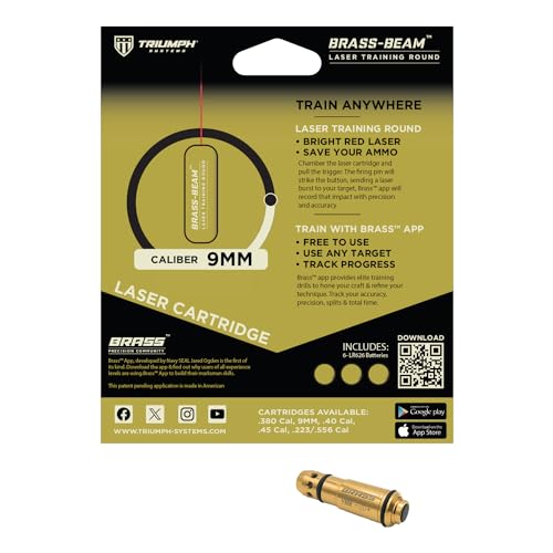 Triumph Systems Brass Beam Dry Fire Training Laser, 9mm