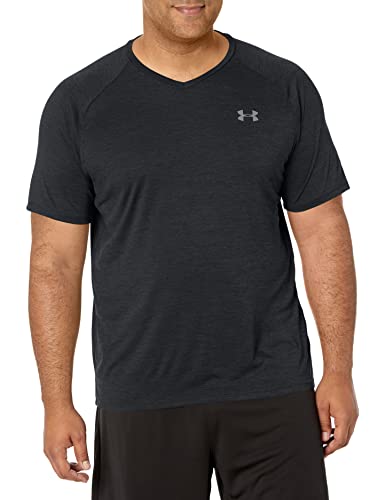 Under Armour Men's Tech 2.0 V-Neck Short-Sleeve T-Shirt , Black (001)/Graphite, Large