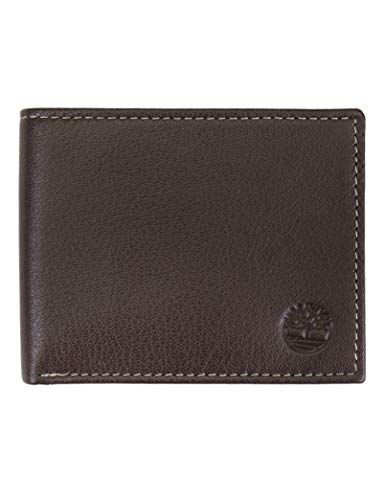 Timberland Men's Leather Wallet with Attached Flip Pocket, Brown (Blix), One Size