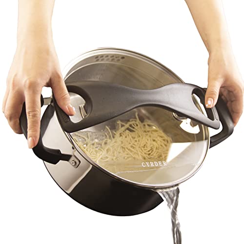 Cyrder Stainless Steel Pasta Pot- Induction Pasta Pot with Strainer, Easy Stain &Perfect for Single and Couple, Dishwasher Safe, 3 Quart