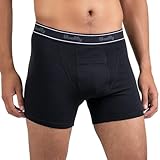 Premium Wicking Merino Wool Workout Boxer Brief - Black - L